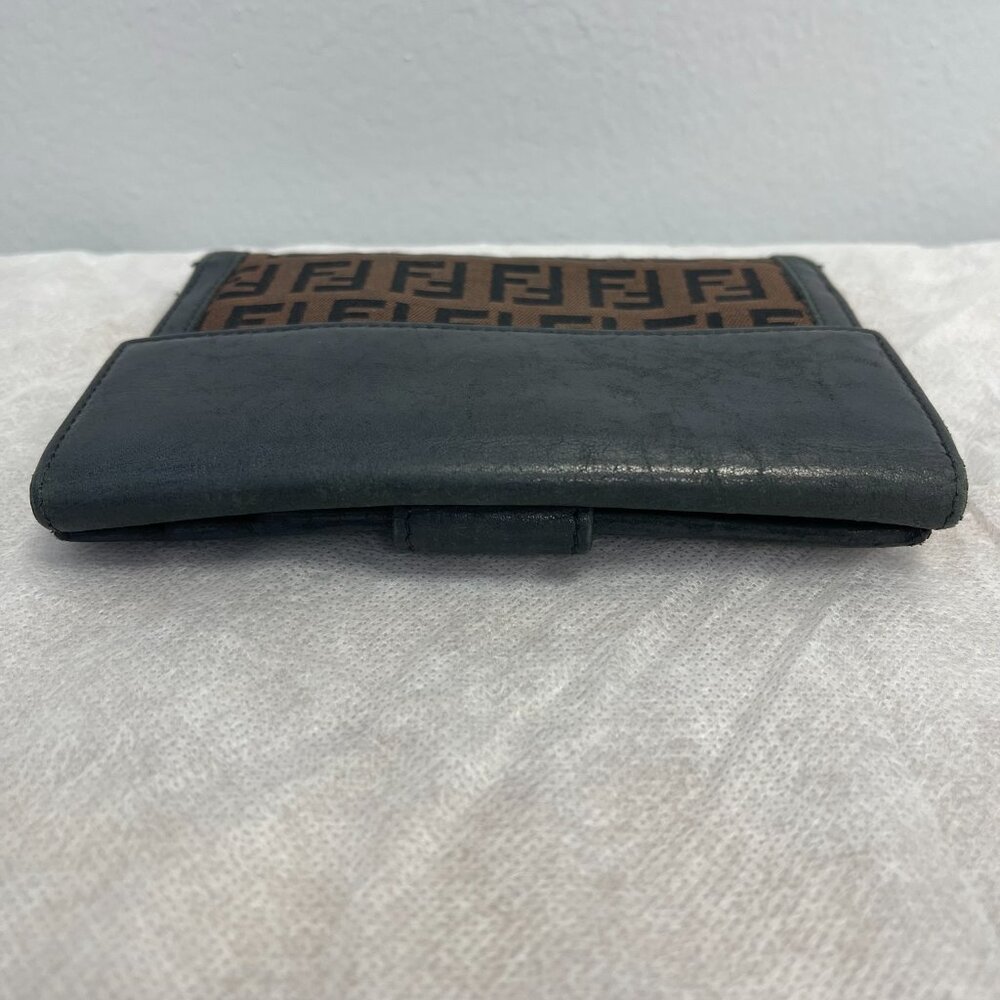 FENDI Zucchino Jacquard Fabric and Leather Bi-fold Wallet - Preowned - Picture 10 of 10